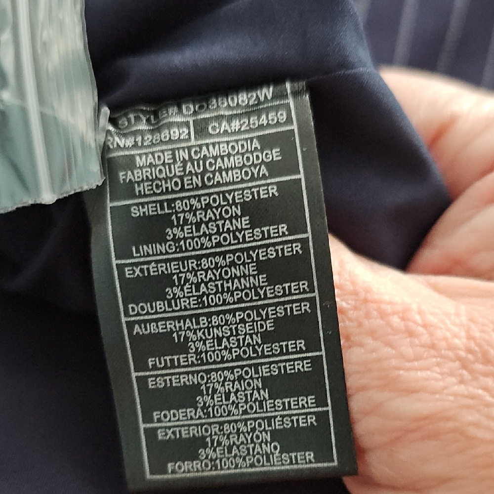 NWT Steve Madden Pinstripe Sleeveless V-Neck Button Front Dress - Small - Picture 12 of 12
